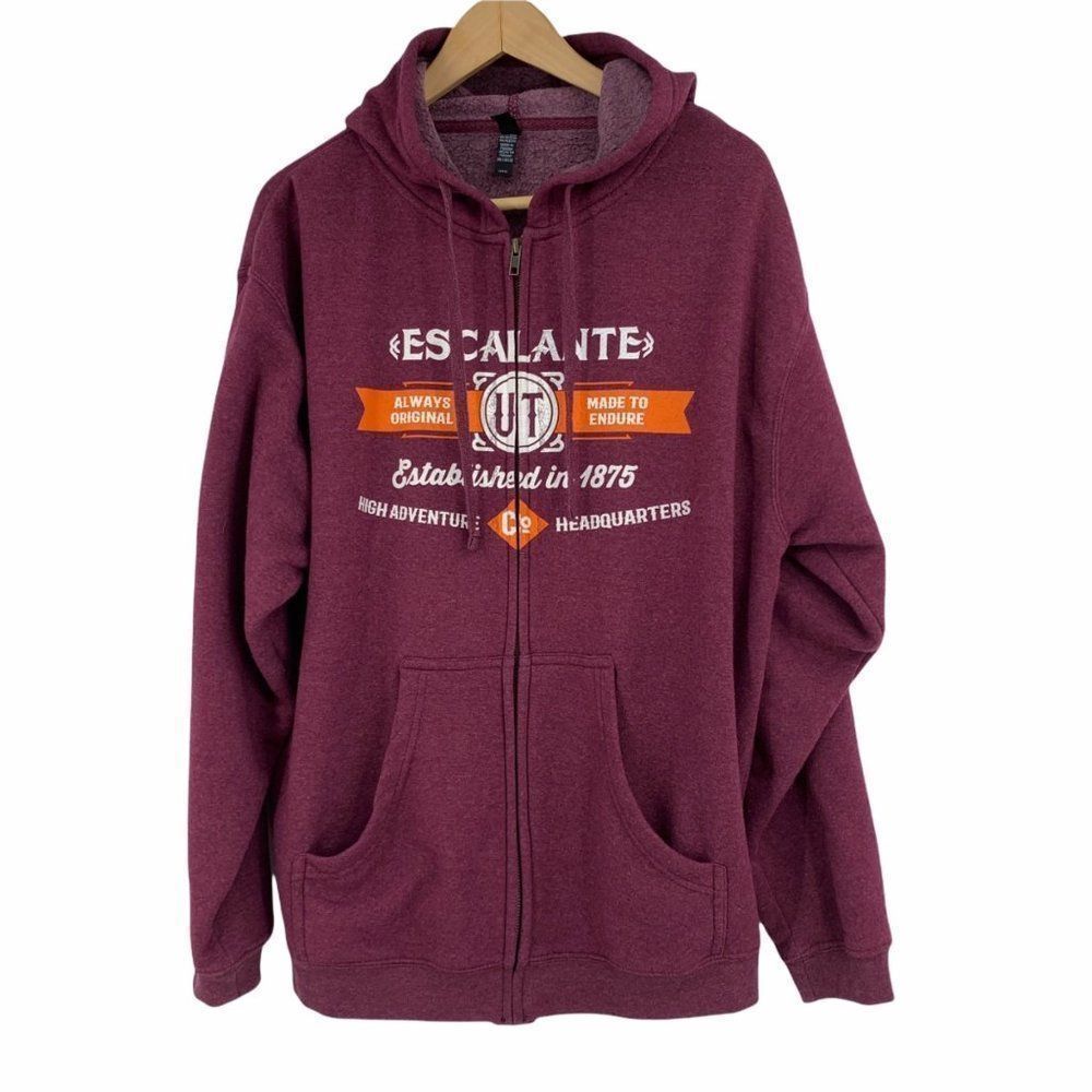 Ei-Lo Red Hoodie Escalante UT Sweatshirt Full Zip